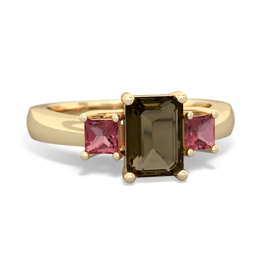 smoky quartz-tourmaline timeless ring