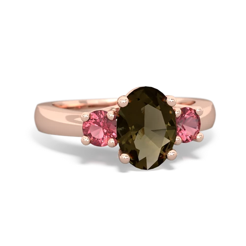 smoky quartz-tourmaline timeless ring