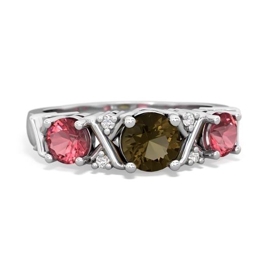 smoky quartz-tourmaline timeless ring
