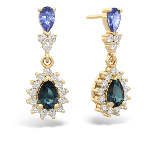 tanzanite-alexandrite dangle earrings