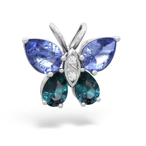 tanzanite-alexandrite butterfly pendant