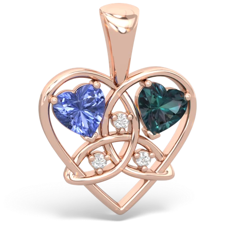 tanzanite-alexandrite celtic heart pendant