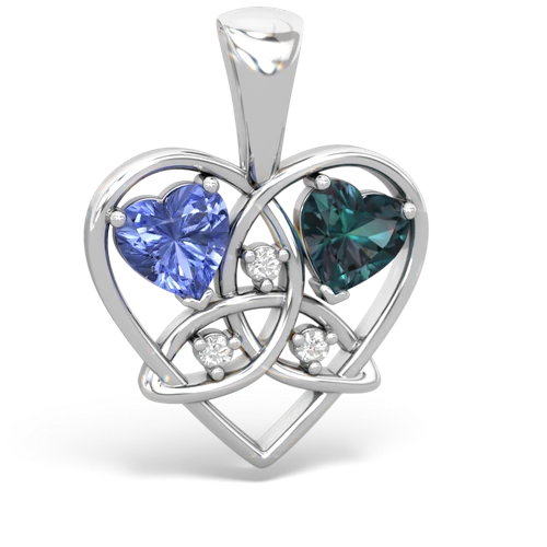 tanzanite-alexandrite celtic heart pendant