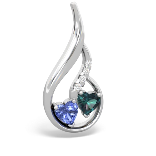 tanzanite-alexandrite keepsake swirl pendant