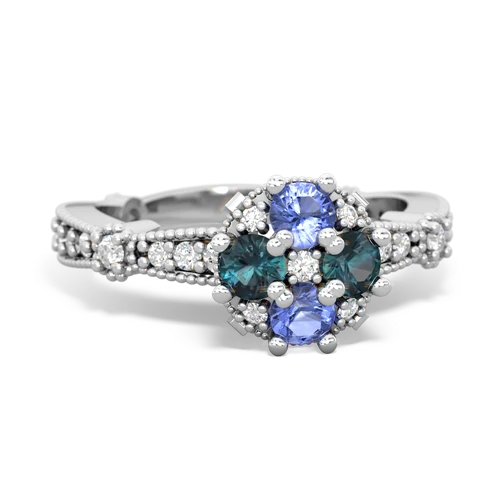 tanzanite-alexandrite art deco engagement ring