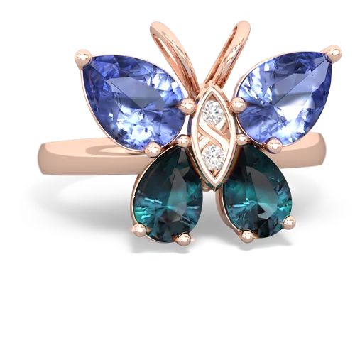 tanzanite-alexandrite butterfly ring