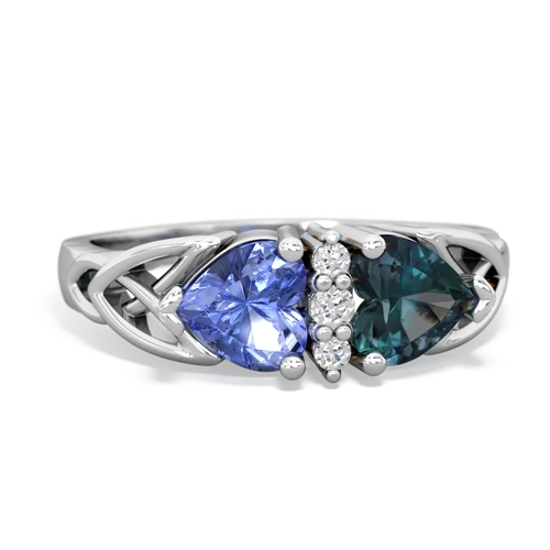 tanzanite-alexandrite celtic ring