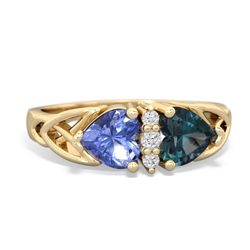 tanzanite-alexandrite celtic ring