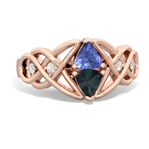 tanzanite-alexandrite celtic knot ring