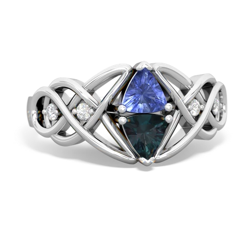 tanzanite-alexandrite celtic knot ring