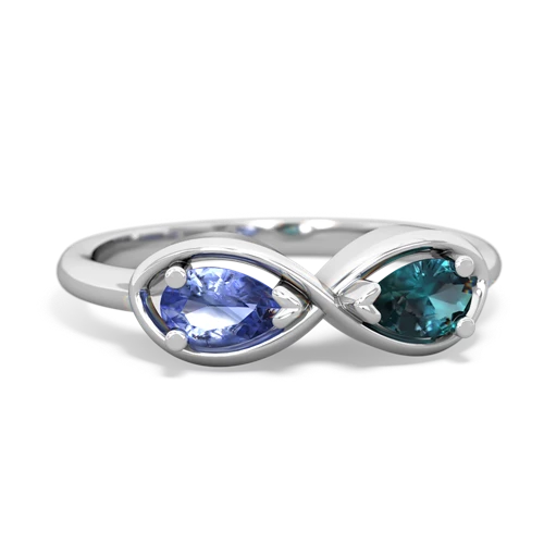 tanzanite-alexandrite infinity ring