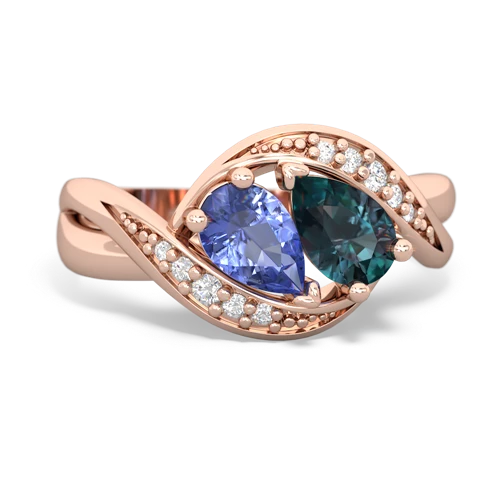 tanzanite-alexandrite keepsake curls ring