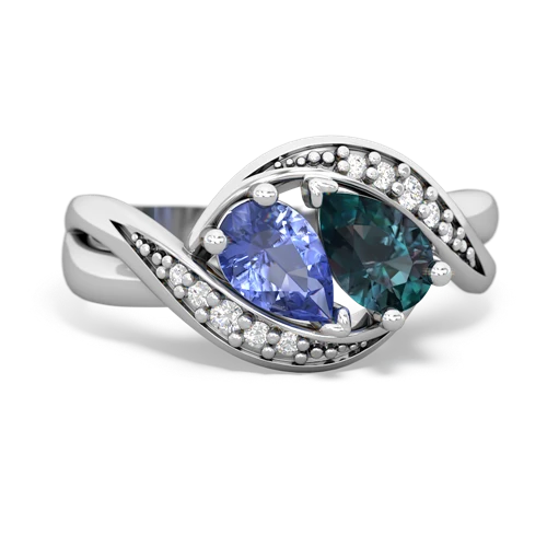 tanzanite-alexandrite keepsake curls ring