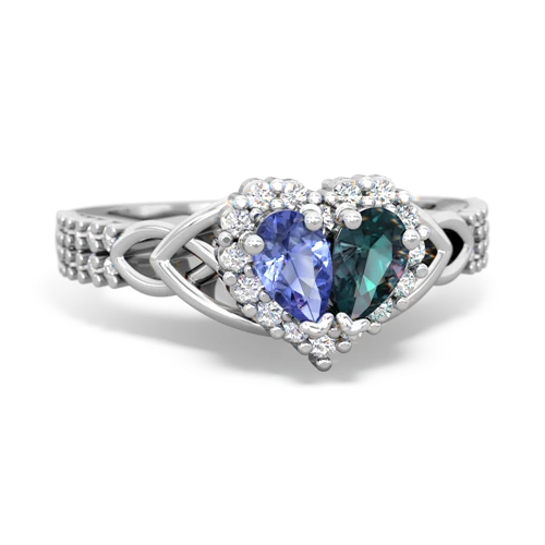 tanzanite-alexandrite keepsake engagement ring