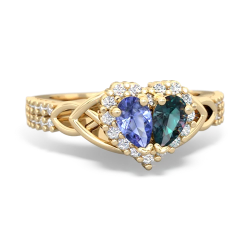 tanzanite-alexandrite keepsake engagement ring