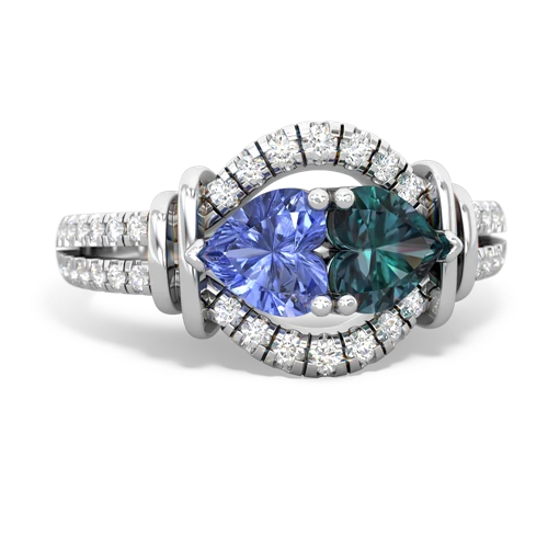 tanzanite-alexandrite pave keepsake ring