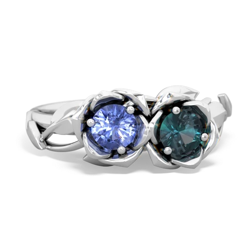 tanzanite-alexandrite roses ring