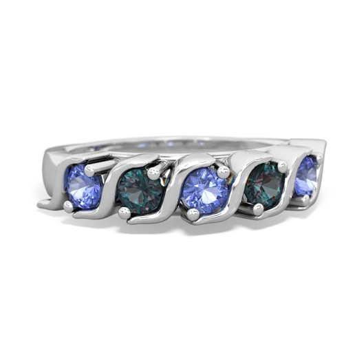 tanzanite-alexandrite timeless ring