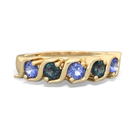 tanzanite-alexandrite timeless ring