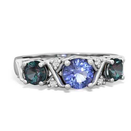 tanzanite-alexandrite timeless ring