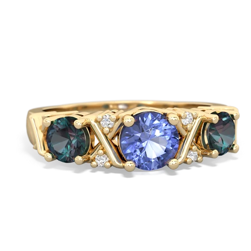 tanzanite-alexandrite timeless ring