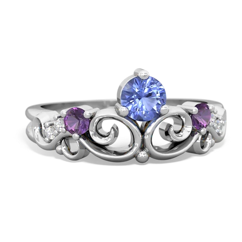 tanzanite-amethyst crown keepsake ring