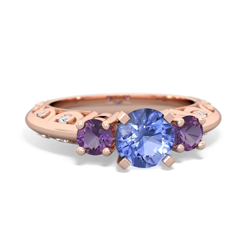 tanzanite-amethyst engagement ring