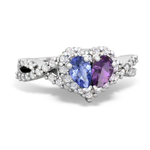 tanzanite-amethyst engagement ring