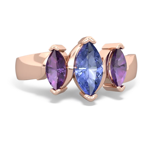 tanzanite-amethyst keepsake ring