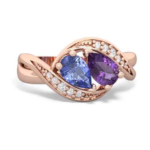 tanzanite-amethyst keepsake curls ring