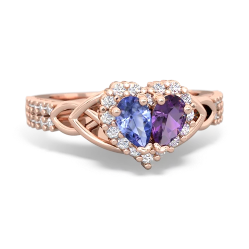 tanzanite-amethyst keepsake engagement ring