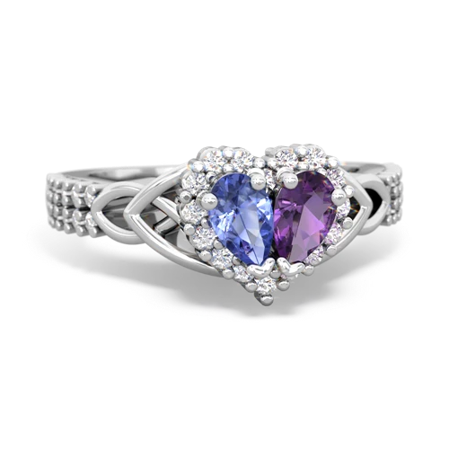 tanzanite-amethyst keepsake engagement ring