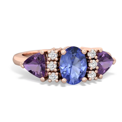 tanzanite-amethyst timeless ring