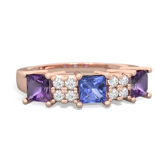 tanzanite-amethyst timeless ring