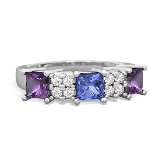 tanzanite-amethyst timeless ring