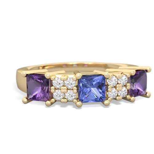 tanzanite-amethyst timeless ring