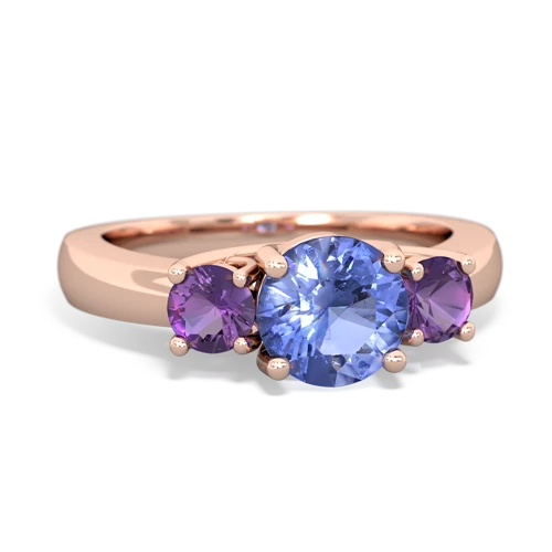 tanzanite-amethyst timeless ring