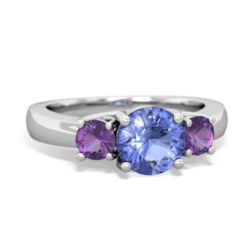 tanzanite-amethyst timeless ring