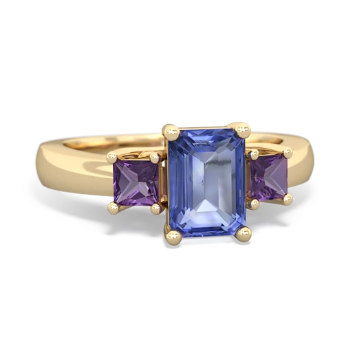 tanzanite-amethyst timeless ring