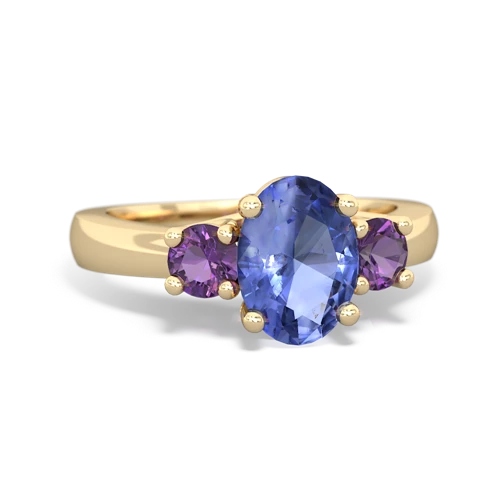 tanzanite-amethyst timeless ring