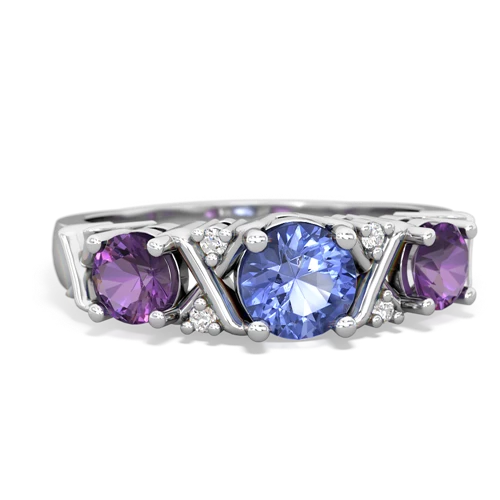 tanzanite-amethyst timeless ring