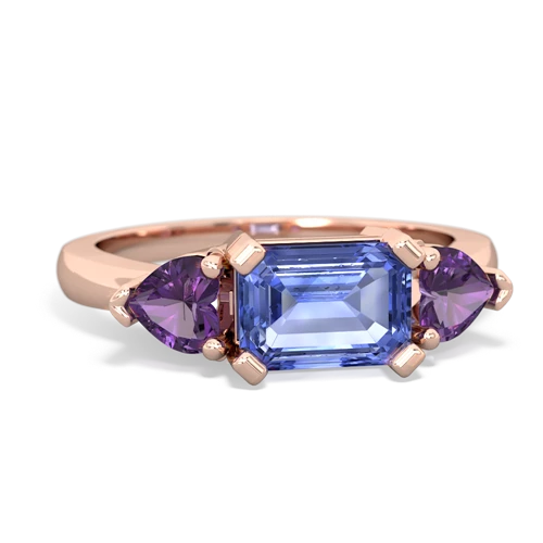 tanzanite-amethyst timeless ring