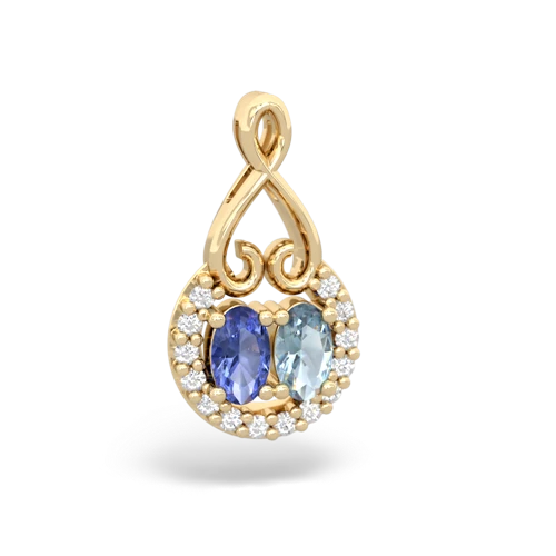 tanzanite-aquamarine love nest pendant