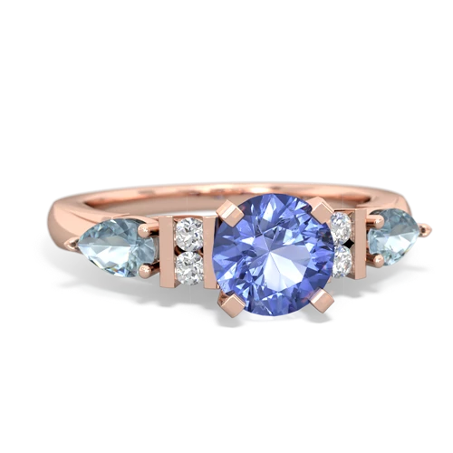 tanzanite-aquamarine engagement ring