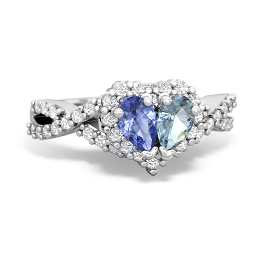 tanzanite-aquamarine engagement ring