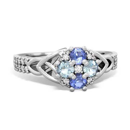 tanzanite-aquamarine engagement ring