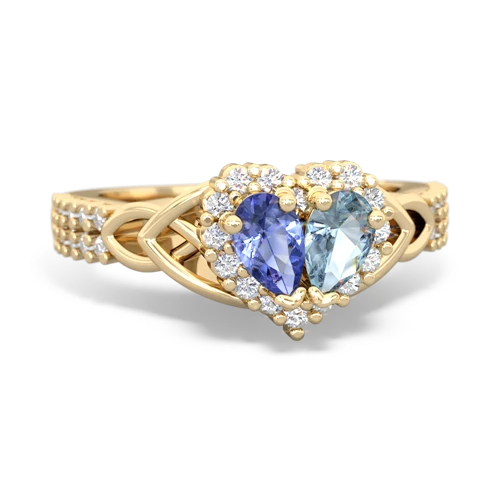 tanzanite-aquamarine keepsake engagement ring