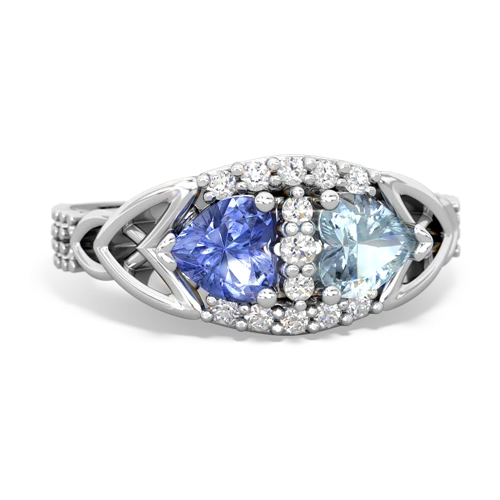 tanzanite-aquamarine keepsake engagement ring
