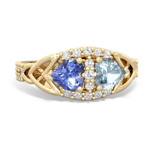 tanzanite-aquamarine keepsake engagement ring
