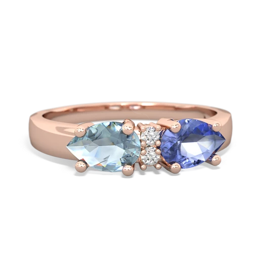 tanzanite-aquamarine timeless ring